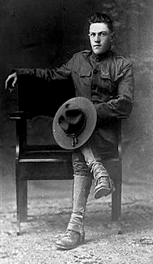 Portrait of Alyn Butler, a service member who died in World War I